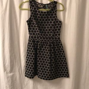 Navy Polka Dot Cutout Mini